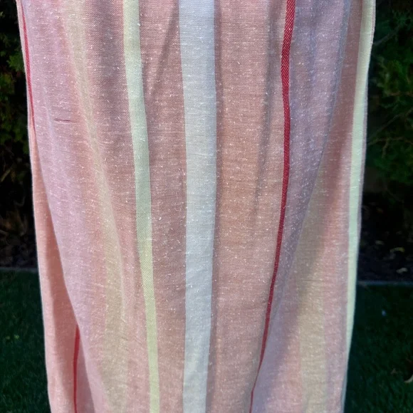 O'Neill Women’s/ Juniors Elijah Tie-Front Textured Striped Midi Dress - Picture 6 of 10